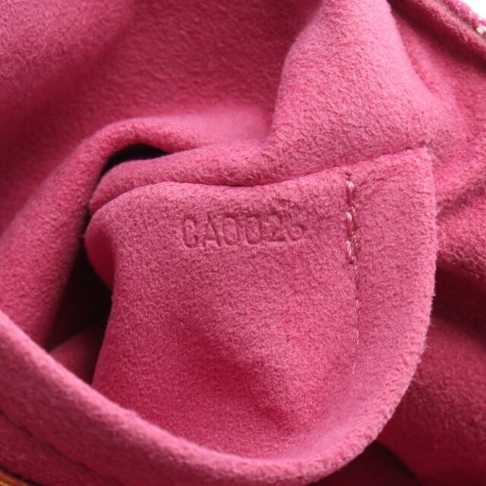 Louis Vuitton Pleaty Denim Handbag Fuchsia Pink Leather - Picture 5 of 8